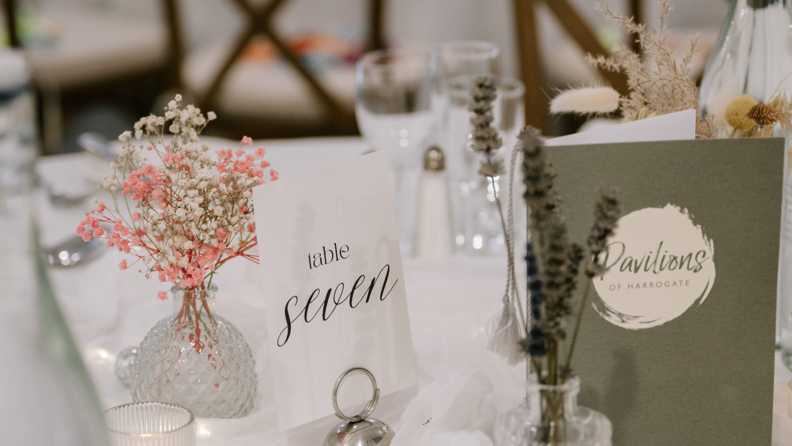 Wedding table detail at Pavilions of Harrogate - a unique wedding venue in Harrogate, North Yorkshire Wedding table detail at Pavilions of Harrogate - a unique wedding venue in Harrogate, North Yorkshire