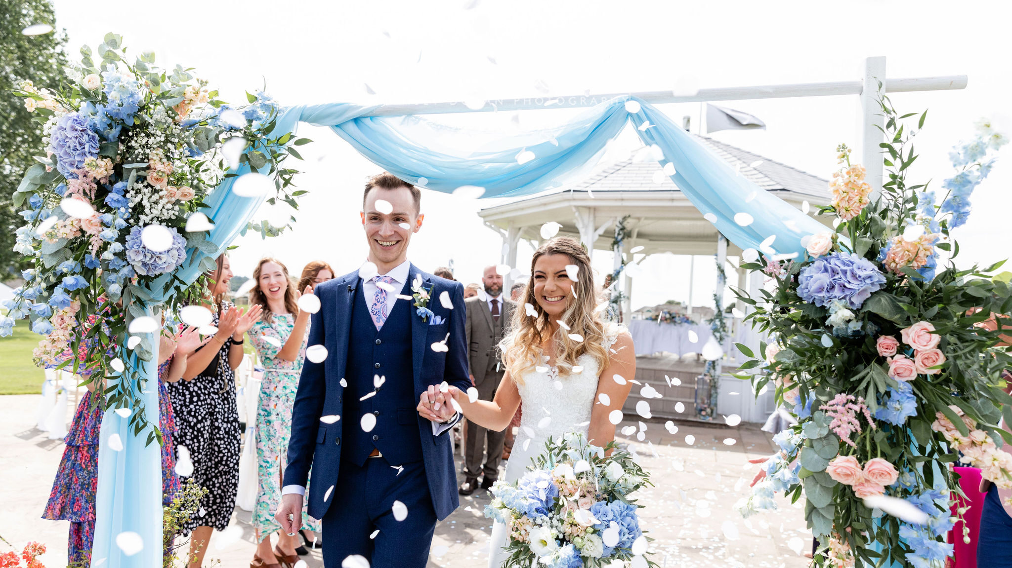 Outdoor Wedding Ceremony at Pavilions of Harrogate - Wedding Venue, Harrogate, North Yorkshire Pavilions of Harrogate Paddy and Vicky Traditional Outdoor Ceremony